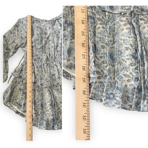 NWT LoveShackFancy Popover Mini Floral Dress in Ocean Breeze  Size P - Picture 15 of 15